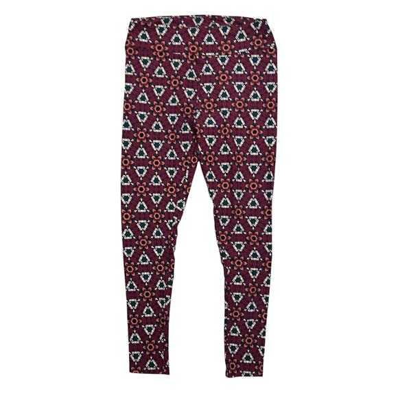 Lularoe Buttery Soft Leggings Size TC Tall & Curvy Geometric Tribal Print - Picture 2 of 4